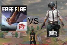 comparação Garena free fire Battle Royale vs PUBG 2023